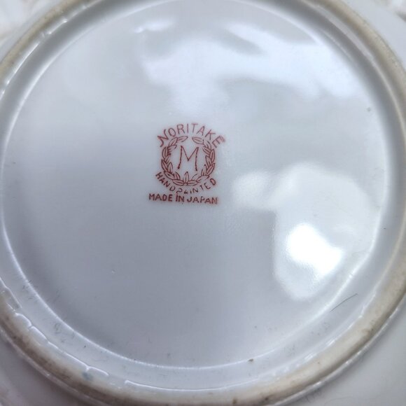 Noritake Bowl Hand Painted Bird and Flowers M Stamp Vintage Made in Japan - Picture 12 of 12